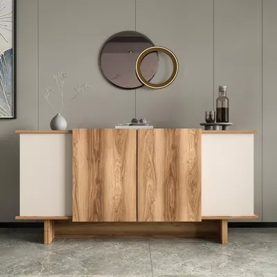 Produktbild von Skye Decor, Diana - Sand, Walnut, Wohnzimmerschränke, Sand, 180 x 81 x 40 cm