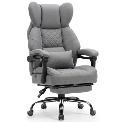 Produktbild von GTPLAYER Gaming Stuhl, Ergonomischer Bürostuhl mit Fußstütze und Lendenstütze, Hochlehner Chefsessel für Große, breiter Computersessel, Höhenverstellb
