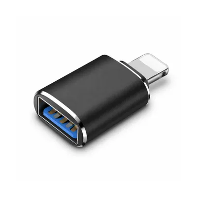 Produktbild von USB-A auf Lightning Adapter – USB-A (Buchse) auf Lightning (Stecker) Konverter für Datenübertragung OTG für iPhone, iPad & iPod