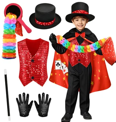 Productafbeelding van Tovenaarscape - Tovenaarspak - Tovenaarskostuum kind - Voor kinderen en carnaval