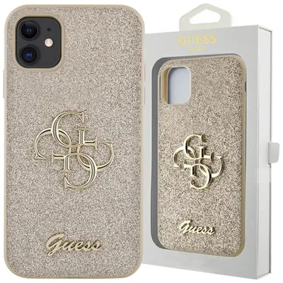 Produktbild von Guess GUHCN61HG4SGD iPhone 11 / Xr 6.1" gold hardcase Glitter Script Big 4G Schutzhülle