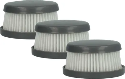 Produktbild von vhbw 3x Faltenfilter Ersatz für Black & Decker VFORB10 für Staubsauger - Patronenfilter Grau Weiß Abwaschbar