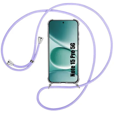 Image de Coque pour Xiaomi Redmi Note 15 Pro 5G, Protection Silicone Renforcée avec Cordon Violet