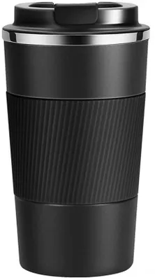 Immagine prodotto di Tazza da viaggio in acciaio inossidabile, capacità 380 ml, a prova di perdite, thermos ideale per portabicchieri da auto
