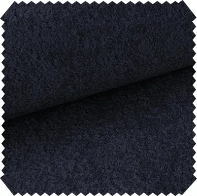 Produktbild von novely® MONIQUE Samtweicher Bouclé-Velours-Stoff, Schwer Entzündbar Meterware 1lfm - Farbe: 79 Navy Dunkelblau
