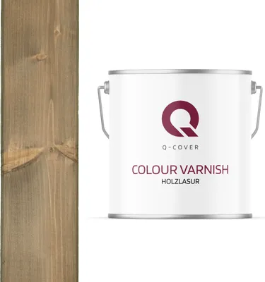 Produktbild von Holzlasur | Grau-beige 5 L Satin Holzschutz Holzschutzlasur |  Lasur Wasserbasierte Innen Außen Lasur Abperleffekt Lasur Für Holz
