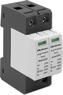 Produktbild von Qoltec AC-Überspannungsableiter | 2P | 275V | T2 | C