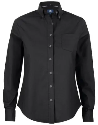 Produktbild von Cutter & Buck - "Hansville" Button-Down-Hemd für Damen ET148 (XS) (Schwarz)