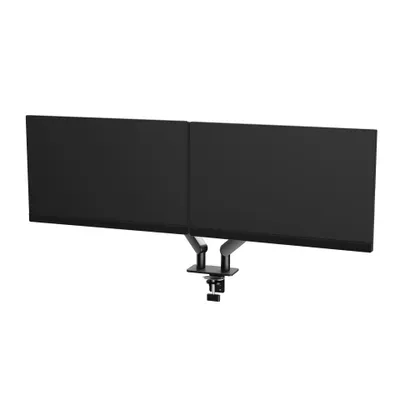 Produktbild von AOC AM420B - Befestigungskit (Klammer, Tischplattenbohrung, Monitorarm, Gasfeder) - für 2 LCD-/Plasma-Konsolen - einfach und elegant - Aluminiumlegierung - Schwarz - Bildschirmgröße: 43.18-86.36 cm (17"-34")