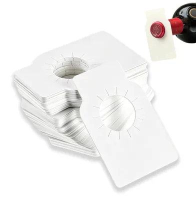 Weinetiketten, 200 Stück, PVC, weiß, 5,7 x 8,9 cm, für Weinregal