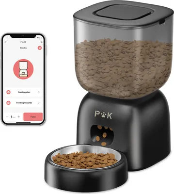 Produktbild von WIFI-Automatikfutterautomat 3L Katzenfutterautomat steuerbar per mobiler APP schwarz
