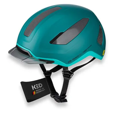Produktbild von KED Reach DT1 Fahrradhelm – MIPS Schutz, K-Fit 3D Anpassung, Abnehmbares Visier, Rib Cage Belüftung,  Farbe: teal matt Größe: 58-62 (L)
