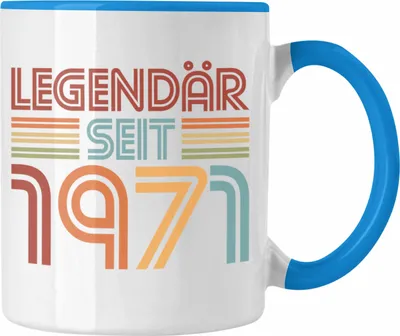 Produktbild von Trendation -  50. Geburtstag Tasse Frau Männer Geschenk 50er Geschenkidee 50 Mutter Vater Mann Frauen Lustig Geschenke Dekoration (Blau)