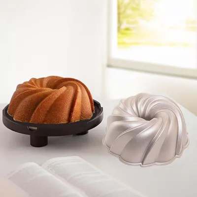 Zdjęcie produktu dla Forma do pieczenia Tulband - Równomierne pieczenie - Różowe złoto - 24 cm