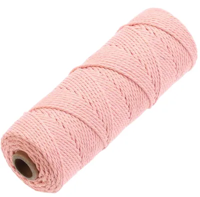 Image de Corde en macramé - Tressée à 4 brins, en coton doux - Idéale pour travaux manuels et décoration - 2 mm x 100 m
