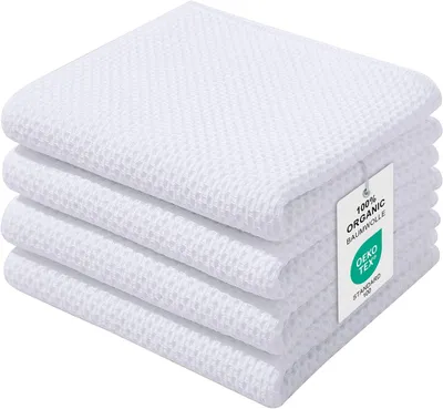 Obrázok produktu pre Utierky na riad, 100% bavlna, 32 x 72 cm, 4 kusy, vysoko savé, vhodné do kuchyne