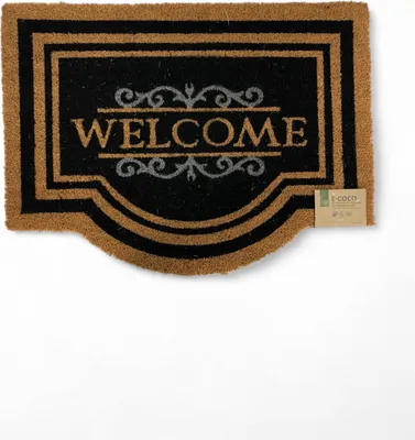 Produktbild von Kokosmatte E-Coco Welcome schwarz 60x80 cm