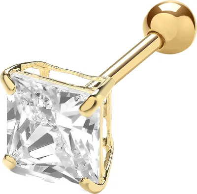 Productafbeelding van Oorbellen van cartilage, uniek ontwerp, voor dames, goud 375/1000 met zirconiumoxide - 5mm * 5mm; TRS35067
