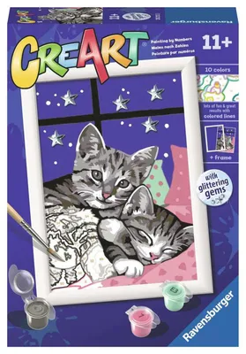 Produktbild von Ravensburger Sleepy Kitties, Malen nach Zahlen Set