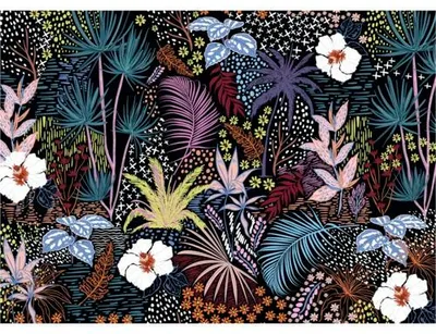 Produktbild von Fototapete Vlies FT5P 352035 - 079 Blätter und Blumen 5-tlg. 375 x 270 cm