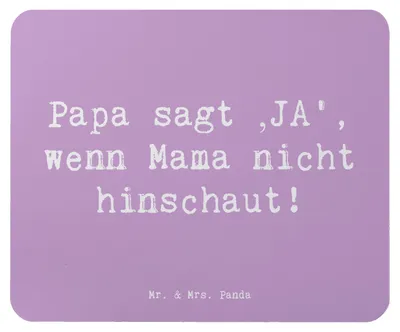 Produktbild von Mr. & Mrs. Panda Mousepad Spruch Vater Geheimhaltung - Lavendeltraum - Geschenk, Vaterschaft, Elternschaft, Jubiläen, Weihnachten, Familienbande, handgemacht, Mouse Pad