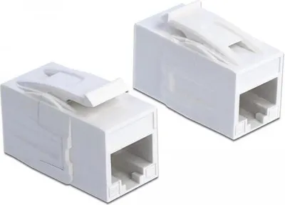 Obrázek produktu pro DeLOCK 86299, Plochý, Bílá, RJ-45, RJ-45, Samice, Samice