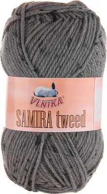 100g Strickgarn Samira Tweed Klassikgarn Strickwolle Handstrickgarne dunkelgrau