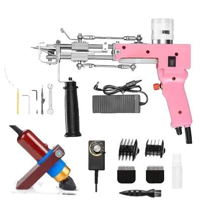 Immagine prodotto di Pistola per tufting, elettrica, velocità di cucitura regolabile, rosa 2in1, spina UE 220V-a