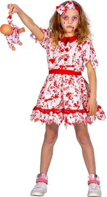 Produktbild von Blutiges Halloween-Kleid Mädchen 176
