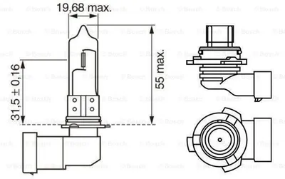 Produktbild von BOSCH Glühlampe Fernscheinwerfer 1 987 302 153 3165142294230