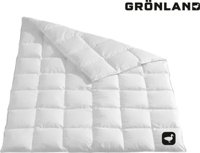 Produktbild von Häussling Bettdecke Grönland, 90% Gänsedaunen 10% Gänsefedern Kl. I, 100% Baumwolle, 135x200 cm, Ganzjahresdecke, Allergikerfreundlich, Deutsche Manufaktur, Downpass zertifiziert