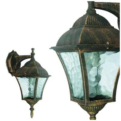 Image de Rabalux 8391 Applique extérieure Toscana, E27, or, ronde, classique, IP43, ø205mm