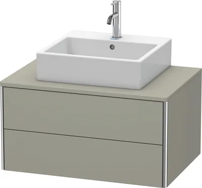 Produktbild von Waschtischunterbau XSQUARE 400x800x548mm steingrau seidenmatt 400 x 800 x 548 mm steingrau seidenmatt