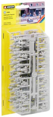 H0 unbemalte Figuren, 72-teiliges Set, Kunststoff, mehrfarbig