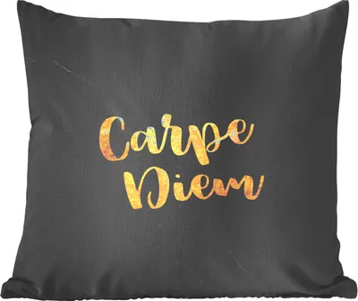 Produktbild von MuchoWow® Zierkissen Sofakissen Wohnzimmer Dekokissen 40x40 cm Zitate - Sprichwörter - Gold - Marmor - Foto Kissen - Schlafzimmer Dekoration