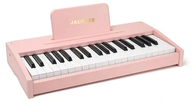 Imagen del producto de Teclado para piano infantil, piano digital para niños, con 37 teclas en color rosa