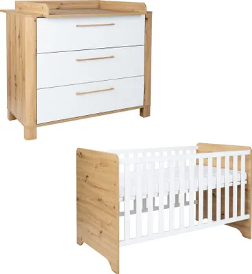 Image de arthur berndt Ensemble de chambre de bébé Marlon 2ème partie Lit de bébé Commode à langer