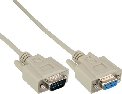 Produktbild von INLINE BULK 35er Serielle Verlaengerung 9pol Stecker Buchse vergossen 1:1 belegt 3m