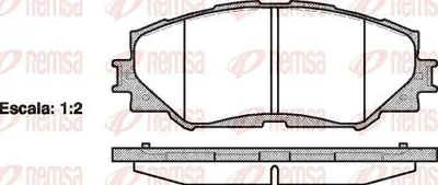 Produktbild von REMSA Bremsbeläge Satz Vorne Bremsklötze für TOYOTA Yaris Schrägheck (P13) 1232.00