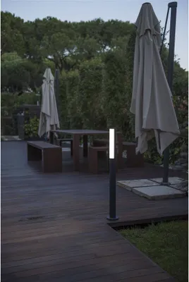 Produktbild von Faro 75523, Außensockel-/Pfostenbeleuchtung, Dunkles Grau, Aluminium, IP54, I, 8 W