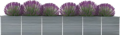 Produktbild von vidaXL Garten-Hochbeet Verzinkter Stahl 480x80x77 cm Grau