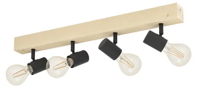 Zdjęcie produktu dla EGLO TOWNSHEND 3 Spot, Halogen montowany do szyny, E27, 4 szt., 220 - 240 V, Czarny, Brązowy