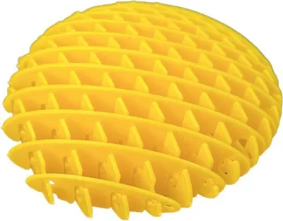 Image de Jouet anti-stress sensoriélastique jaune de 10 cm