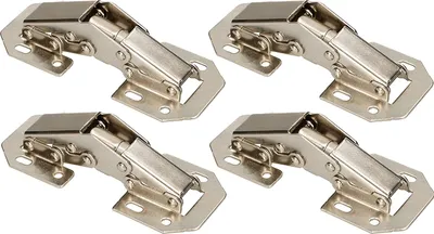 Zdjęcie produktu dla KOTARBAU® Zestaw 4 zawiasów wkrecanych ze sprezyna 105 mm Montaz bez otworu na puszke do drzwi meblowych Zawias narozny Zawias wewnetrzny Szafka kuchenna Szafa ubraniowa