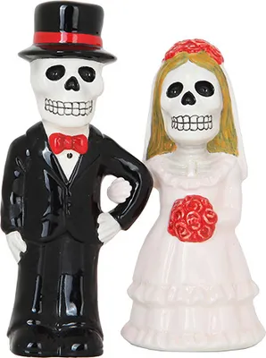 Produktbild von Salz- und Pfeffersteuer Love never Dies - Gothic Hochzeit