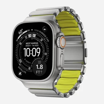 Produktbild von Nomad Stratos Band, Band, Smartwatch, Natürlich/Natur, Apple, Ultra 1-11 and SE, Titan