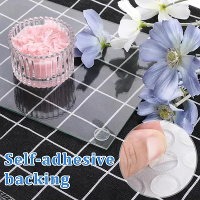 Produktbild von 72 Stück selbstklebende Gummifüße für Glasplatten 15 x 2 mm