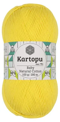 100g Kartopu Baby Natural Cotton zitronengelb