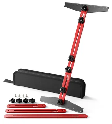 Treppenmessschablone aus Aluminium, inkl. Tasche