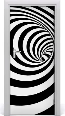 Produktbild von Tulup Türaufkleber 85x205 cm Dekorative Aufkleber Selbstklebend Wasserdichte Tapete Abnehmbar Schlafzimmer Wohnzimmer Wohnkultur - Spiralstreifen
